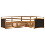vidaXL Ensemble de canapés d'extérieur 4 pc Naturel