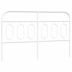 vidaXL Tête de lit de remplacement métal blanc 137 cm