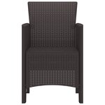 vidaXL Chaise de jardin 4 Pièces Marron 53 x 49 x 85 cm PP