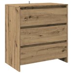vidaXL Buffet 3 Pièces chêne artisanal bois d'ingénierie