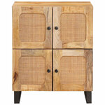 vidaXL Buffet avec porte Marron 60 x 33 x 75 cm Bois de mangue massif