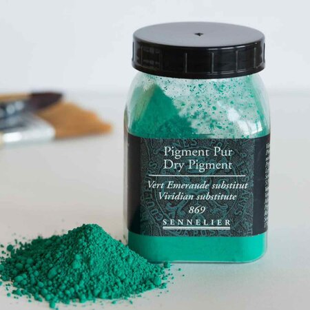 Pigment pour création de peinture - pot 170 g - Vert émeraude substitut