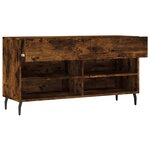vidaXL Banc à chaussures chêne fumé 102x35x55 cm bois d'ingénierie