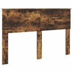 vidaXL Lit de Rangement Chêne fumé 140 x 200 cm Bois d'ingénierie