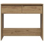 vidaXL Table console chêne artisanal 89x41x76 5 cm bois d'ingénierie