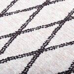 vidaXL Tapis lavable antidérapant 160x230 cm noir et blanc