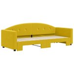 vidaXL Lit de jour avec lit gigogne jaune 80x200 cm velours
