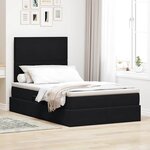 vidaXL Lit avec rangement et LED avec LED Noir 120 x 190 cm Velours