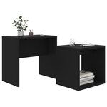 vidaXL Ensemble de table basse Noir 48x30x45 cm Bois d'ingénierie