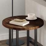 vidaXL Plateau de table Marron foncé Ø 50 x 2 5 cm