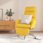 vidaXL Chaise de relaxation avec repose-pied Jaune moutarde Tissu