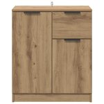 vidaXL Buffet chêne artisanal 60 x 30 x 70 cm Bois d'ingénierie