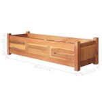 vidaXL Lits surélevés de jardin 2 Pièces Bois d'acacia 100x30x25 cm