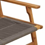 vidaXL Mobilier de jardin Gris 78 x 122 x 73cm Bois d'acacia massif