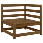 vidaXL Salon de jardin 2 Pièces avec coussins Marron miel Bois de pin