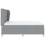 Lit à ressorts vidaXL avec matelas Gris clair 180x200 cm Tissu