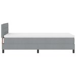 vidaXL Lit à ressorts avec matelas Gris clair 100x200 cm Tissu