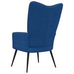 vidaXL Chaise de relaxation Bleu Velours