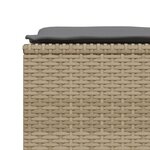 vidaXL Salon de jardin avec coussins 5 Pièces beige résine tressée
