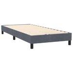 vidaXL Sommier à lattes de lit et matelas gris foncé 80x220 cm velours