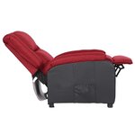 Vidaxl fauteuil inclinable tv rouge bordeaux similicuir et tissu
