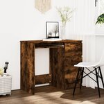 vidaXL Bureau Chêne fumé 90x45x76 cm Bois d'ingénierie