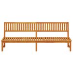 vidaXL Chaise longue 3-en-1 en bois d'acacia massif