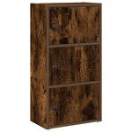 vidaXL Bibliothèque chêne fumé 40x24x77 cm bois d'ingénierie