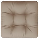 vidaXL Coussin de palette taupe 50x50x12 cm tissu