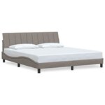 vidaXL Cadre de lit sans matelas taupe 180x200 cm tissu