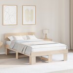 vidaXL Cadre de lit Marron 120 x 200 cm Bois massif en pin