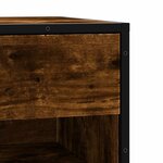 vidaXL Banc à chaussures chêne fumé bois d'ingénierie et métal