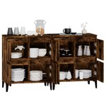 vidaXL Buffets 2 Pièces chêne fumé 60x35x70 cm bois d'ingénierie