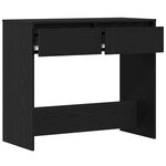 vidaXL Table console chêne noir 89x41x76 5 cm bois d'ingénierie