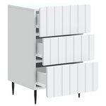 vidaXL Cabinet de chevet Blanc 43 x 41 x 68 cm Bois d'ingénierie