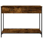 vidaXL Table console chêne fumé 100x34 5x75 cm bois d'ingénierie