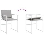 vidaXL Ensemble à manger de jardin avec coussins 13Pièces blanc textilène