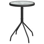 vidaXL Ensemble bistro de jardin 3 Pièces Noir Acier