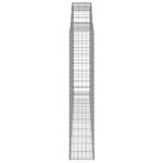 vidaXL Paniers à gabions arqués 2 Pièces 300x30x160/180 cm fer galvanisé