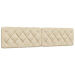 vidaXL Lit avec matelas crème 200x200 cm tissu