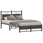 vidaXL Cadre de lit sans matelas chêne marron 120x190 cm