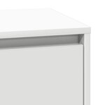 vidaXL Cabinet de chevet Blanc 39 x 34 5 x 65 cm Bois d'ingénierie