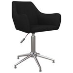 vidaXL Chaise pivotante de salle à manger Noir Tissu