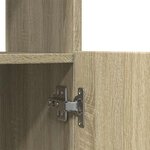 vidaXL Buffet haut chêne sonoma 92x33x100 cm bois d'ingénierie