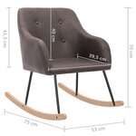 Vidaxl chaise à bascule taupe tissu