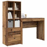 vidaXL Bureau avec tiroir 2 Pièces Bois ancien