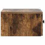 vidaXL Cabinet de chevet mural 2 pc Chêne fumé 33 x 34 5 x 20 cm
