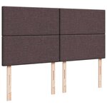 VidaXL Cadre de lit ottoman avec matelas marron foncé 180x200 cm tissu