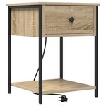 vidaXL Cabinet de chevet 2 Pièces Chêne sonoma 42 x 41 x 56 cm