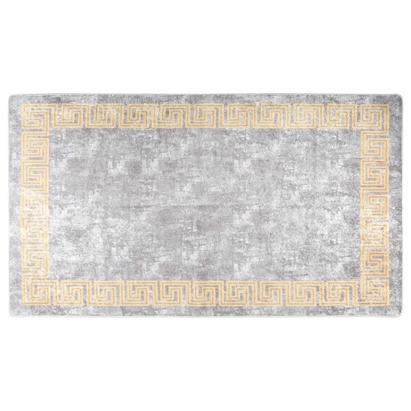 vidaXL Tapis lavable antidérapant 190x300 cm gris